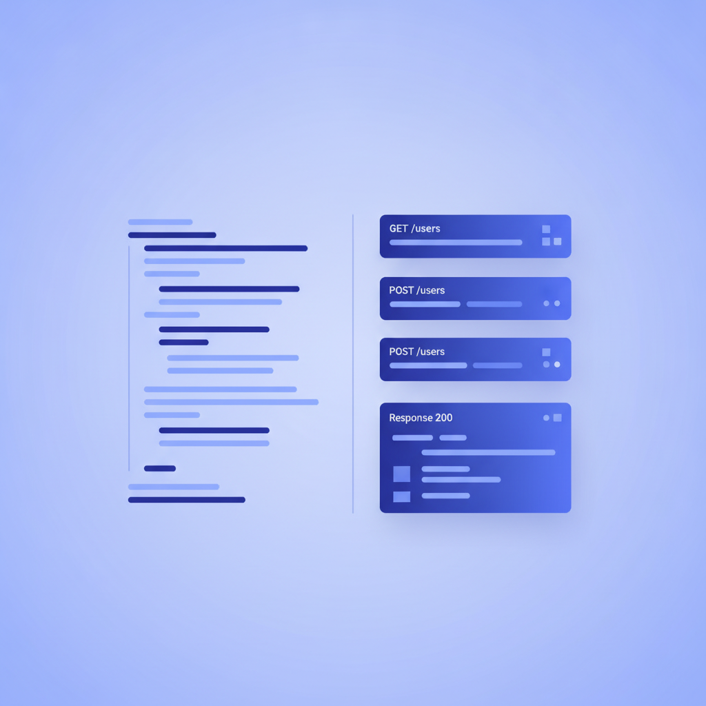 API Blueprint source split-pane showing tutorial prose on one side and the live rendered reference on the other