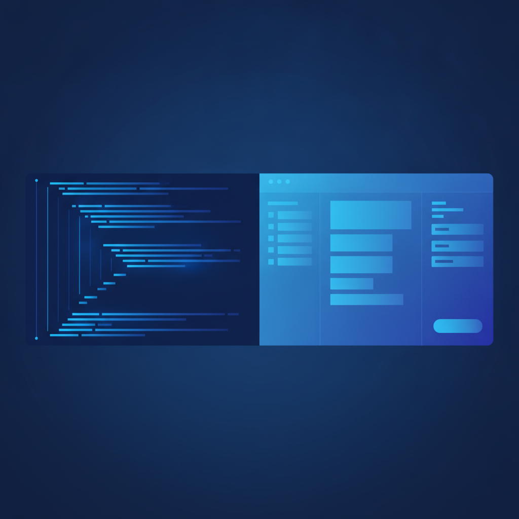Split-pane view of an API Blueprint text file on the left and a rendered 3-column API reference on the right, showing endpoint list, description, and a try-it form