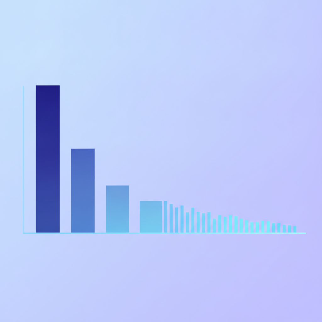 Bar chart showing uneven page view distribution across API endpoints, with a few high-traffic and many low-traffic endpoints
