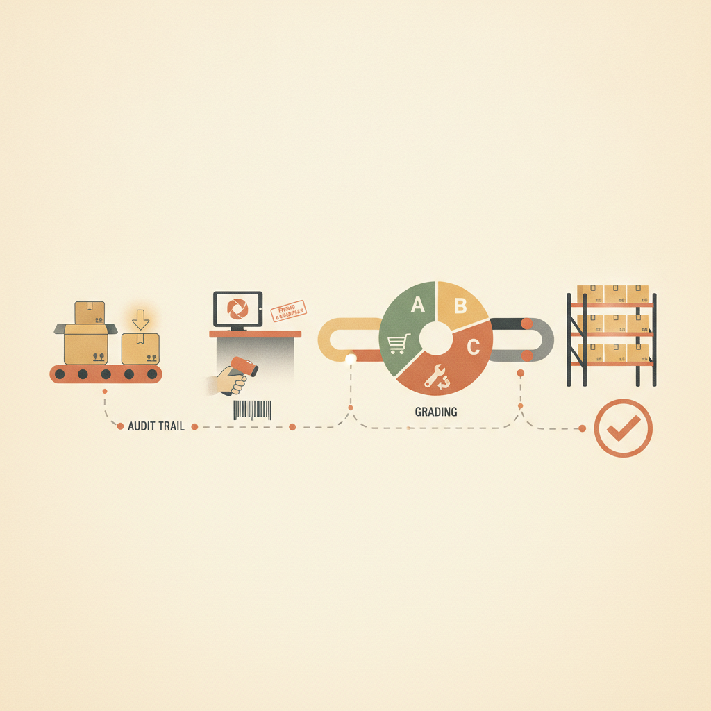 Chain of custody audit trails: proving where every returned unit went